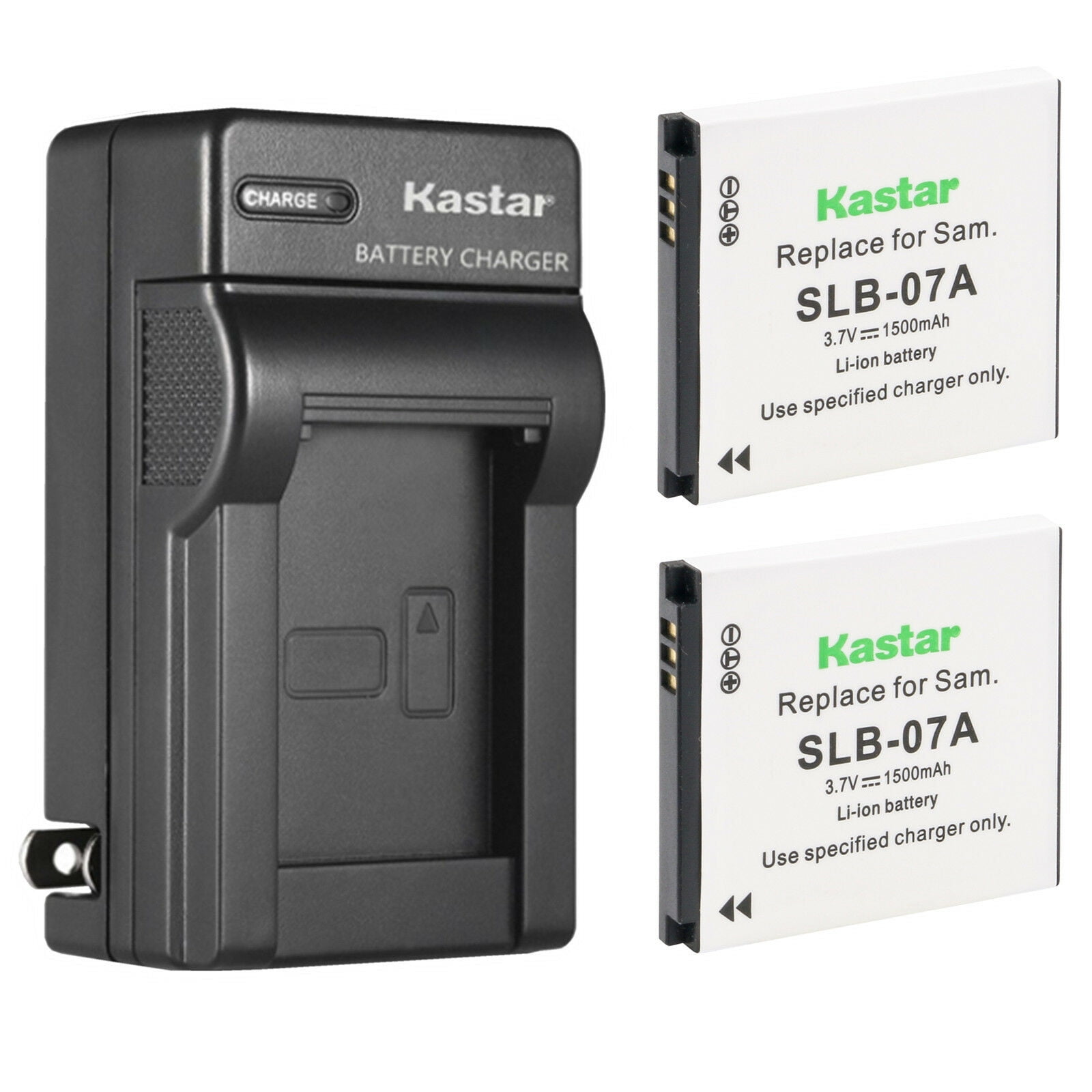 Kastar 2-Pack SLB-07A Battery and AC Wall Charger Replacement for Samsung ST Series ST45 ST50 ST500 ST510 ST550 ST560 ST600 TL Series TL90 TL100 TL205 TL210 TL220 TL225 Digital Camera