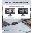 thumbnail image 2 of 4K Capture Card HDMI HD Video Capture Card HDMI Loop-Out USB3.0 Game Capture Card with YUY2 3.5mm Microphone Input Audio Output, 2 of 8