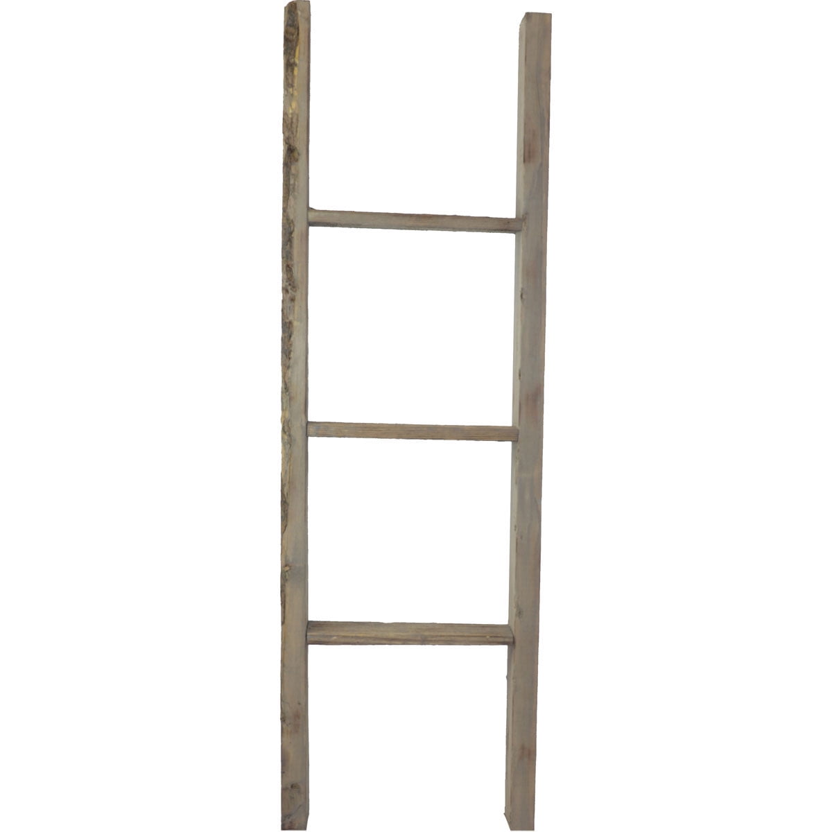 Ekena Millwork 15"W x 48"H x 3 1/2"D Vintage Farmhouse 3 Rung Ladder, Barnwood Decor Collection, Reclaimed Grey