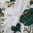 thumbnail image 4 of Womens Tops Casual Deep V Neck Linen T Shirts Floral Print Loose Comfy Short Sleeve Everyday Beach Tops White L, 4 of 9