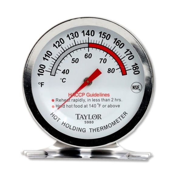 Termómetro Taylor 5980N Hot Holding con esfera de 2 pulgadas, acero inoxidable