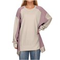 thumbnail image 1 of WEAIXIMIUNG Sweatshirts d'Automne pour Femmes 2024 Pull Décontracté en Tricot Col Rond Manches Longues Sport, 1 of 8