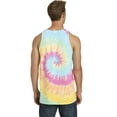 thumbnail image 2 of Port & Company Tie Dye Tank Top-3XL (Pastel Rainbow), 2 of 6