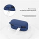 thumbnail image 4 of For Sony Wf-c510 Bluetooth Earphones Case Soft Silicone Cover With Anti-lost Buckle - Dark Blue, 4 of 5