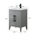 thumbnail image 6 of Vanity Art 24” Single Sink Bathroom Vanity Cabinet with Ceramic Countertop, 6 of 9