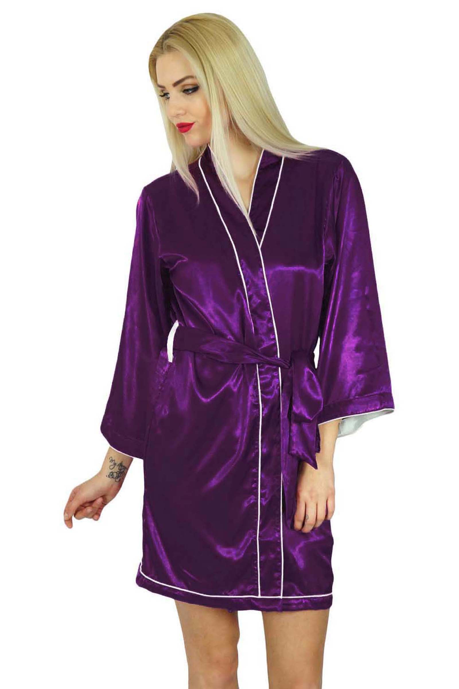 Bimba Accappatoio Lungo In Cotone Stampato Per Donne - Veste Per Sposa E Damigelle, Taglie XS-3XL - 6