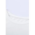 thumbnail image 3 of ABPHQTO Camiseta blanca de San Valentín con estampado de letras de dibujos animados y cuello redondo para mujer, 3 of 5