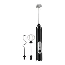 Niovtt Electric Whisk 3 Speeds Electric Milk Frother Mixer Kitchen Gadgets (J31 black)