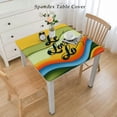thumbnail image 2 of nygtbtfer Tablecloth, Fitted Table Cover with Elastic for Tables, Modern Watercolor Art Table Cloth Outdoor Indoor Dinning Party Tablecloths, 2 of 7
