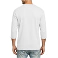 thumbnail image 5 of Atkumj Mens T Shirts Crewneck with Chest Pockets Versatile Solid Color Full T Shirts Casual Mens 3/4 Length Sleeve Tops M, 5 of 7