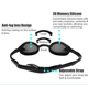 thumbnail image 4 of Gafas de natación, gafas de piscina sin fugas, protección UV, antivaho, longitud ajustable para hombres, mujeres y adultos (negro) brillar Electrónica, 4 of 5