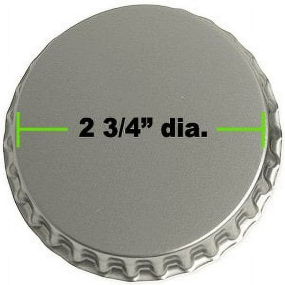 25 Super Jumbo Chrome Bottle Caps Large Extra Big Silver XXL