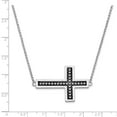 thumbnail image 3 of 925 Sterling Silver Cable Themed Necklace Chain Antiqued Cross 17.5in. w/ 3/4in. ext 17.5 inch, 3 of 3