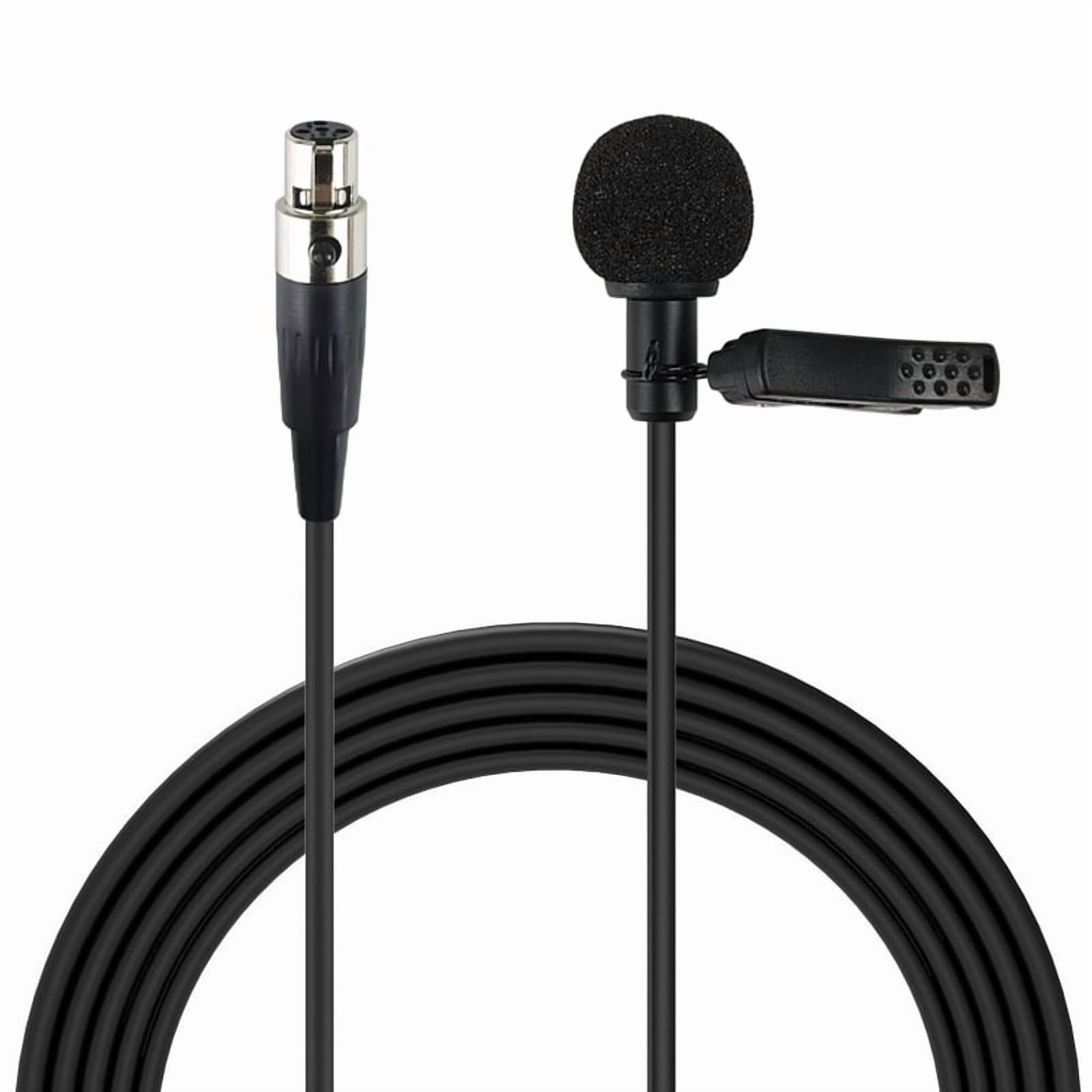 Omnidirectional Condenser Lavalier Microphone Compatible for Shure four Pin XLR Audio Input jack Wireless System