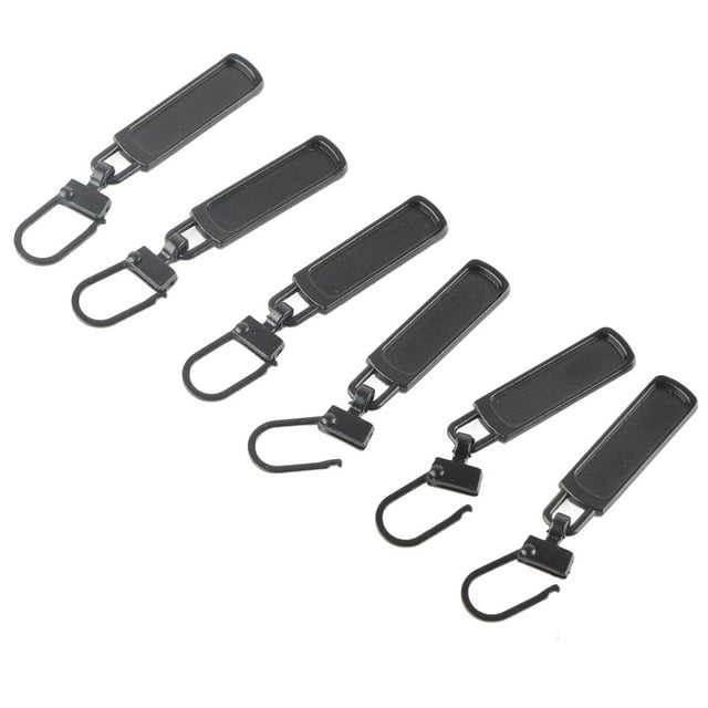 Zipper Pull Tab Clothes Accessories 6Pcs Bags Zipers Metal Substitute Wallets Replacement Diy Zipper Head Zippers