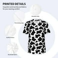 thumbnail image 5 of Fotbe Cow Print Black White Baseball Jersey Shirt for Men and Women, Casual Short Sleeves Button Down T-Shirt-X-Large, 5 of 9