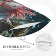 thumbnail image 3 of Sikiie Bubbles Axolotl Fantasy Print Plush Pillow Cover, Wrinkle-proof and Stain-resistant Pillow Protector without Pillow Core, Home Decoration-16"x24", 3 of 6