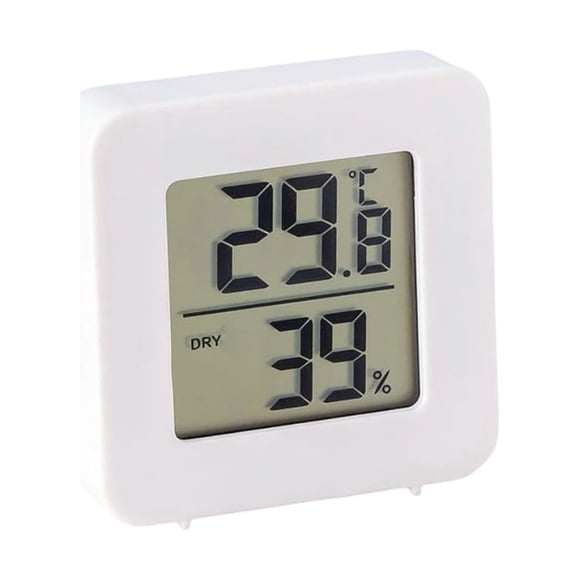 Yuarrent Termohigrómetro digital Termómetro interior Pegatina Higrómetro Habitación de bebé Montado en la pared Medidor de temperatura para Termómetros