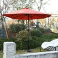 thumbnail image 2 of CRO Decor 14.8 Ft Orange outdoor terrace large rectangular double-sided umbrella, 2 of 11