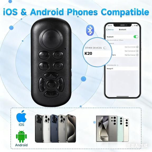 All-in-One Wireless Bluetooth Remote: For Short Videos, Camera, Live Stream & E-Reading