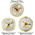 thumbnail image 3 of Round Clock Small Clock Insert Roman/Arabic Numerals Gold/Silver Trim For Craft And Replacement Clocks 70mm 80mm 90mm, 3 of 8