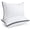 Dark Grey-Queen, variant on Standard Size White Decorative Pillow Set of 2