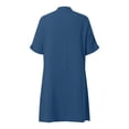 thumbnail image 5 of Lkhaha Womens Swimsuit Coverup Shirt Mini Dress&nbsp;Solid Button Down Bathing Suit Cover Up Summer Beach Bathing Suit Blue L, 5 of 6