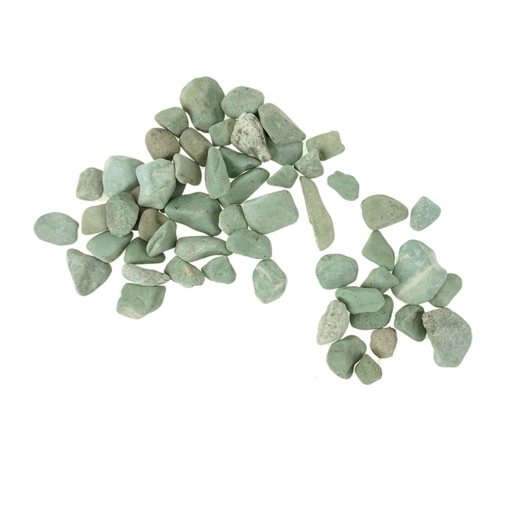 Rock Pebble Vase Fillers, Green, 500Gram