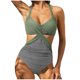 thumbnail image 1 of Moda mujer cómodo traje de baño sólido e impreso sin espalda siamés traje de baño OAVQHLG3B Store lin121212, 1 of 4