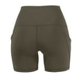 thumbnail image 3 of Fashion Olyvenn Biker Shorts Women with Pockets High Waisted Soft Tummy Control Workout Shorts for Yoga Athletic Gym Army Green XXL, 3 of 5