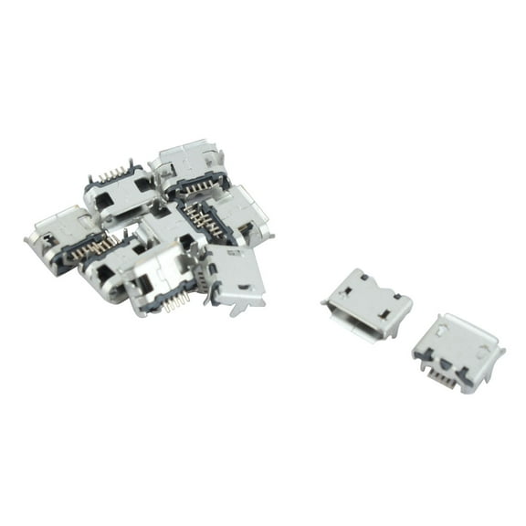 Unique Bargains 10 Pcs Cell Phone Repair Parts Type B Micro USB Female Jack Port Socket