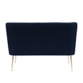 thumbnail image 5 of Costaelm Alaia 46" Wide Upholstered Velvet Love Seat Sofa, Navy Blue, 5 of 10