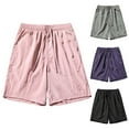 thumbnail image 6 of Caqnni Men's Four-Way Stretch Workout Shorts Soft Durable Casual Shorts with Pockets Gym Running Hiking(Pink,XL), 6 of 6