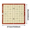 thumbnail image 3 of 9.8x10.8 inch Chinese Ch-e-ss Set with PU L-ea-ther Foldable Board Xiangqi Portable Chinese Ch-e-ss Game Set Strategy Board Games for 2 Players for Adults Family, 3 of 6