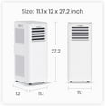 thumbnail image 4 of TOSOT 10,000 BTU Portable Air Conditioner, Easier to Install, Quiet and 3-in-1 Portable AC, Dehumidifier, Fan for Rooms Up To 300 sq ft, Aovia Series, 4 of 9
