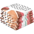 thumbnail image 7 of Unique Geometric Pattern Tea Towels 4 Pack Kitchen Dish Cloth with Hanging Loop, 18"x28" Lint-Free Absorbent Towel for Kitchen Drying Wiping and Cleaning, 7 of 7