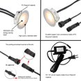 thumbnail image 2 of 6X LED Recessed Lights Outdoor, Waterproof IP67, Recessed Downlights for Terrace Wood Ceiling, 0.6W DC12V Warm White Light, Mini Pathway Light Kit [Energy Class A+], 2 of 5