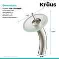 thumbnail image 6 of KRAUS Tall Waterfall Bathroom Faucet for Vessel Sink with Frosted Glass Disk, Satin Nickel Finish, 6 of 10