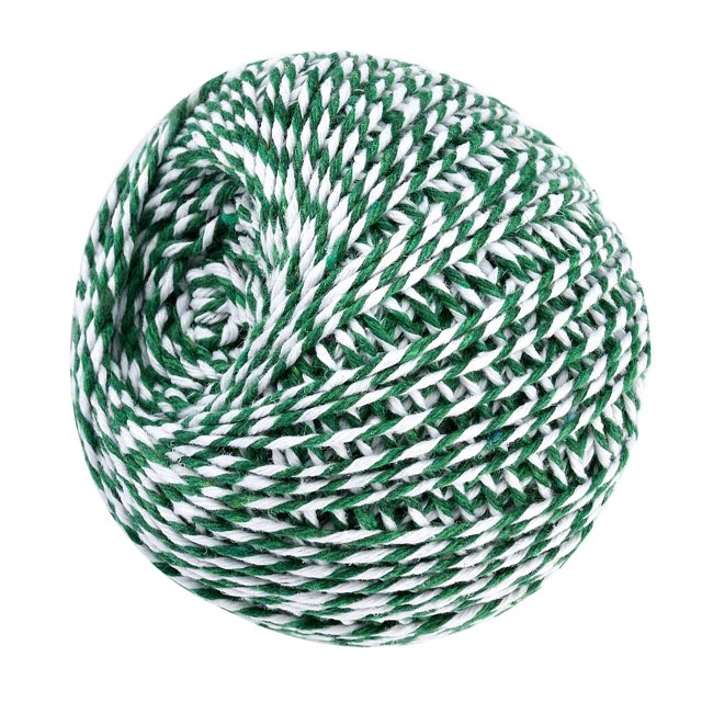 Thread Cotton Sewing Rope Twist Color Sewing Cord DIY Handicraft Woven String Knitting Supplies, Green and White
