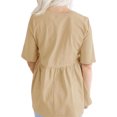 thumbnail image 3 of Women Summer T Shirt Short Sleeve Round Neck Casual Loose Top, 3 of 4