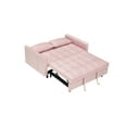 thumbnail image 6 of CQSXDA 3 In 1 Convertible Sleep Sofa Bed, Modern Velvet Design Small Love Seat With Pockets And Cushions For , Pink, 6 of 10