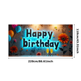 thumbnail image 2 of Colorful Floral Themed Happy Birthday Banner Background Backdrop Party Supplies for Birthday Party Decoration Photography Props Celebration Decorations, 2 of 7