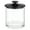 Clear/Black, variant on mDesign Small Round Acrylic Apothecary Canister Jars - 2 Pack - Clear/Bronze