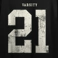 thumbnail image 2 of Varsity 21 Women's Black Crew Neck Short Sleeve Crop Top-XS, 2 of 7
