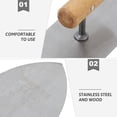thumbnail image 4 of WRISTBIQUE Concrete Trowel Tool For Outdoor Construction Trowel Silver Steel 1Pcs, 4 of 11