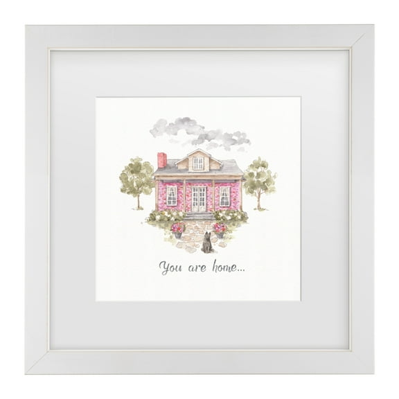 Lisa Audit 'Obviously Pink 17' Matted Framed Art