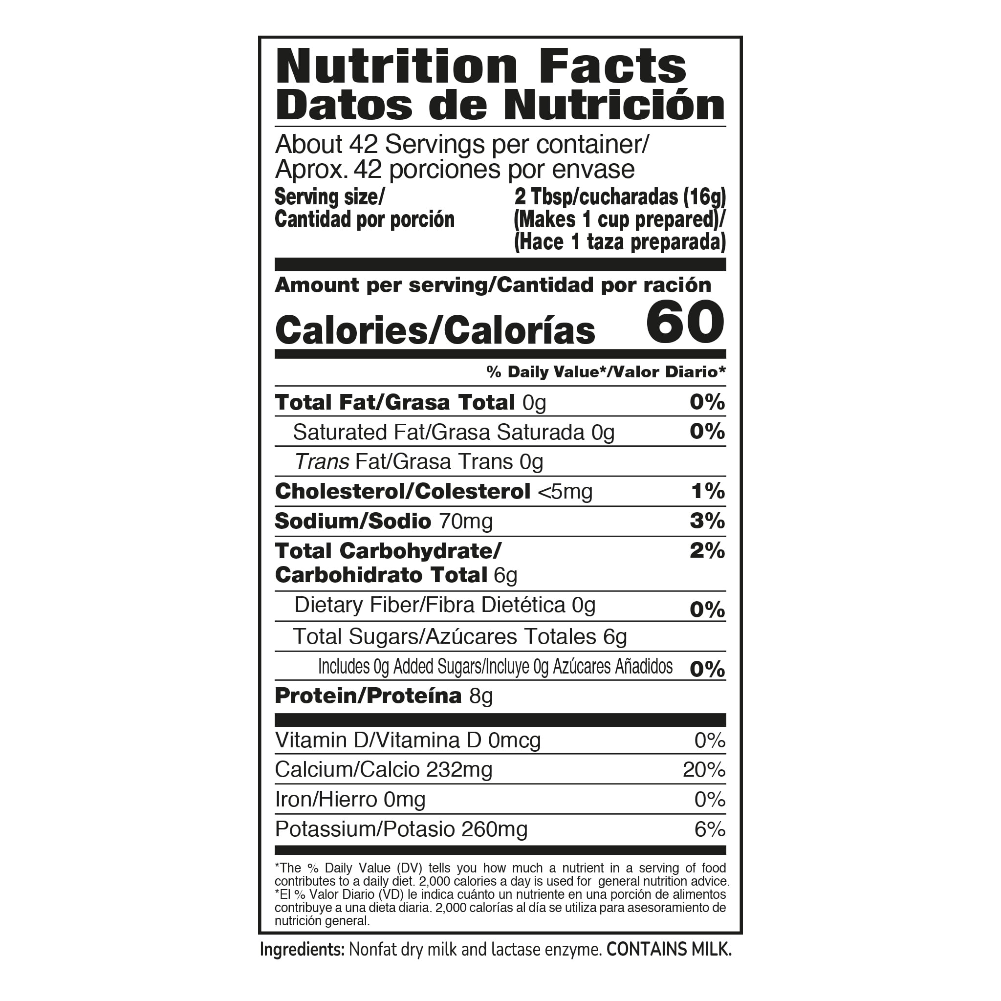 DairySky Lactose-Free Skim Milk Powder, Fat-Free, Non-GMO, Kosher, Protein & Calcium, 24 oz, 3-Pack