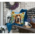 thumbnail image 4 of Carolines Treasures DAC6029PW1818 18 x 18 in. Unisex Bloodhound in Sunflowers Throw Pillow, 4 of 5