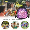thumbnail image 6 of Jeiento Axolotl Backpack for Girls Kids Book Bag with Lunch Box and Pencil Pouch 3PCS Set Bookbag with Compartments for School Flower 17 inch Large School Bag, Purple, 6 of 7
