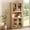 Oak, variant on Modern 72" Tall Bookshelf with Glass Doors & Adjustable Shelves, Library Bookcase with Cabinet and Glass Display Shelves,Oak